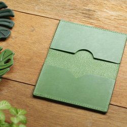 Leather Card Case - Grass Green 5枚目の画像