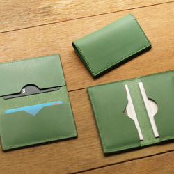 Leather Card Case - Grass Green 7枚目の画像