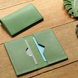 Leather Card Case - Grass Green 9枚目の画像