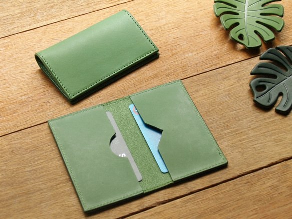 Leather Card Case - Grass Green 9枚目の画像