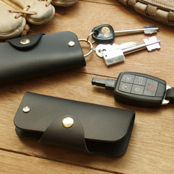 Leather Key Case - Gentle Black 2枚目の画像