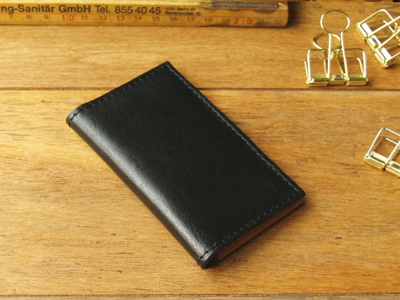 Leather Card Case - Jazz Black 6枚目の画像