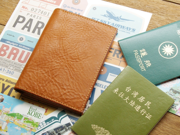 Leather Passport Case - Classic Tan 7枚目の画像