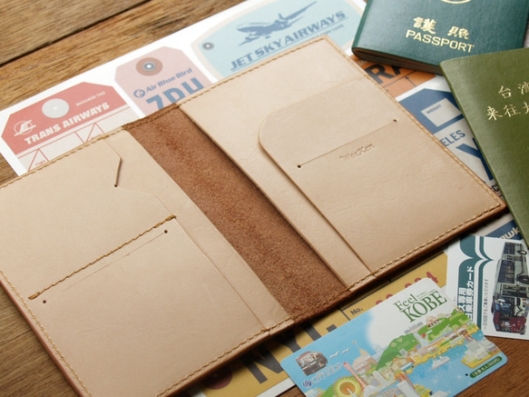 Leather Passport Case - Classic Tan 8枚目の画像