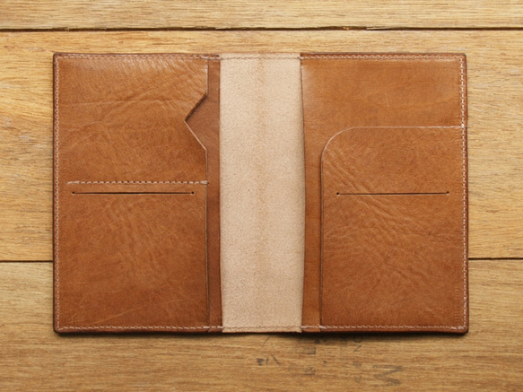 Leather Passport Case - Caramel Coffee 5枚目の画像