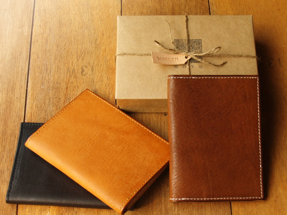 Leather Passport Case - Caramel Coffee 10枚目の画像