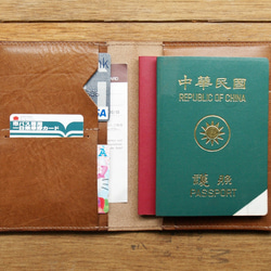 Leather Passport Case - Caramel Coffee 8枚目の画像