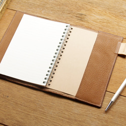 Leather Book Sleeve A6 - Caramel Coffee 4枚目の画像