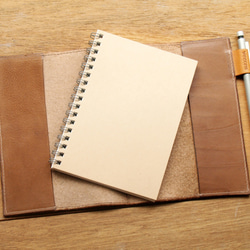 Leather Book Sleeve A6 - Caramel Coffee 5枚目の画像