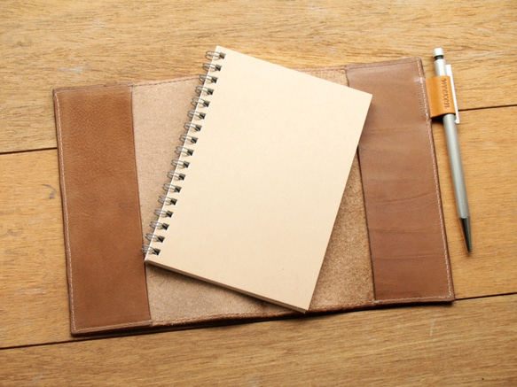 Leather Book Sleeve A6 - Caramel Coffee 5枚目の画像