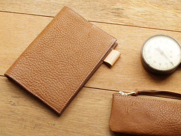 Leather Book Sleeve A6 - Caramel Coffee 7枚目の画像