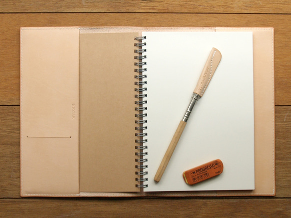 Leather Book Sleeve A5 - Simple Original 4枚目の画像