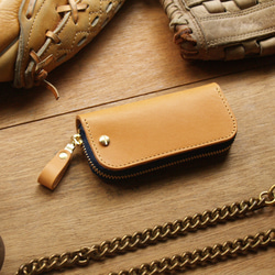 Leather Key Case - Classic Tan 2枚目の画像