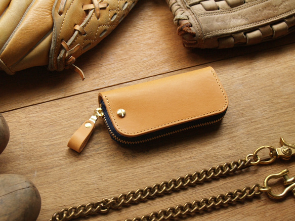 Leather Key Case - Classic Tan 2枚目の画像