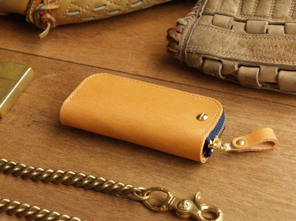 Leather Key Case - Classic Tan 3枚目の画像