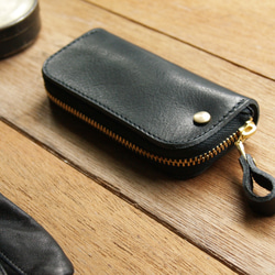 Leather Key Case - Harley Black 1枚目の画像