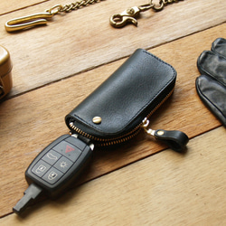 Leather Key Case - Harley Black 5枚目の画像