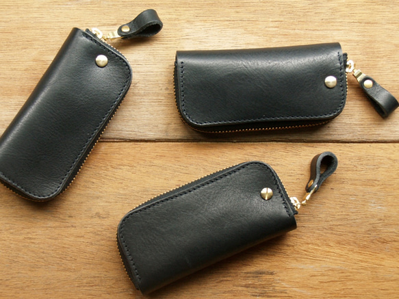 Leather Key Case - Harley Black 8枚目の画像