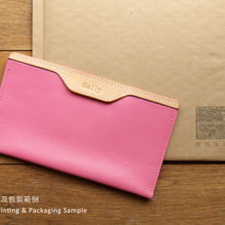 iPhone 13 mini - Peach Pink 手工真皮手機套 (免費客製刻印英文名 / 禮物包裝) 第7張的照片