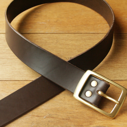 Leather Belt ( Custom Name ) - Dark Coffee 5枚目の画像
