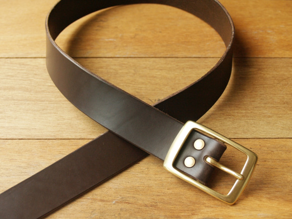 Leather Belt ( Custom Name ) - Dark Coffee 5枚目の画像