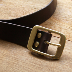 Leather Belt ( Custom Name ) - Dark Coffee 2枚目の画像
