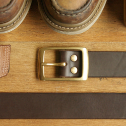 Leather Belt ( Custom Name ) - Dark Coffee 4枚目の画像