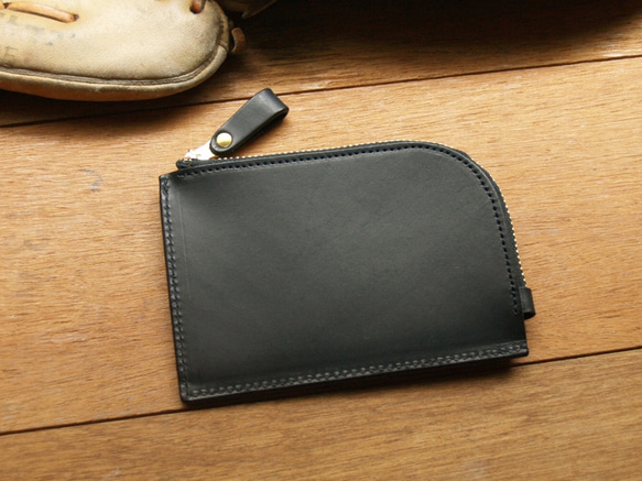 Leather Coin Purse - Gentle Black 5枚目の画像