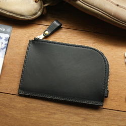 Leather Coin Purse - Gentle Black 7枚目の画像