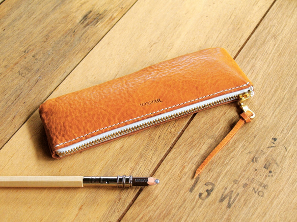 Leather Pen Case - Classic Tan 2枚目の画像