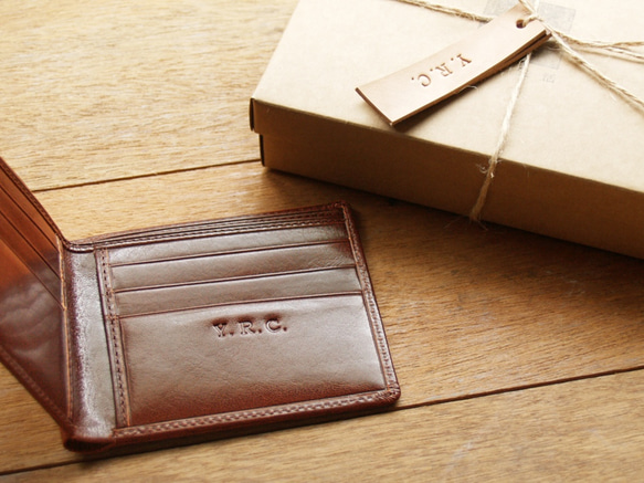 Men's Wallet ( Custom Name ) - Coco Brown 1枚目の画像