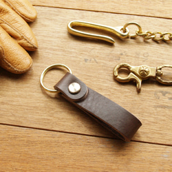 情人節禮物生日禮物 - Lux Chain 手工真皮鑰匙圈 ( 免費客製刻印英文名 / 禮物包裝 ) 第2張的照片