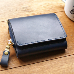Personalized Wallet ( Custom Name ) - Navy Blue 1枚目の画像