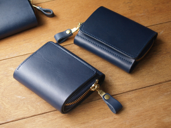 Personalized Wallet ( Custom Name ) - Navy Blue 5枚目の画像