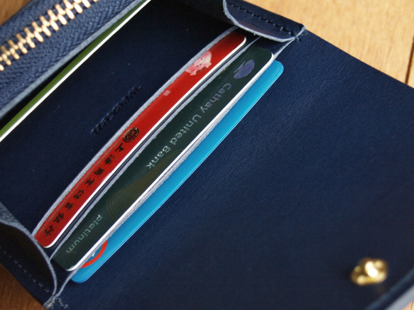 Personalized Wallet ( Custom Name ) - Navy Blue 6枚目の画像
