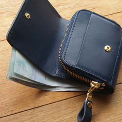 Personalized Wallet ( Custom Name ) - Navy Blue 8枚目の画像
