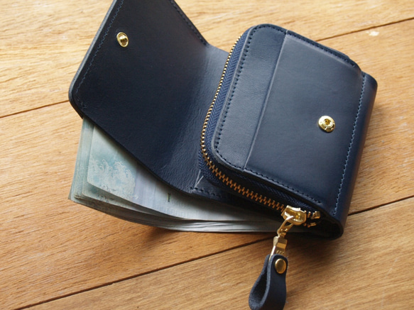 Personalized Wallet ( Custom Name ) - Navy Blue 8枚目の画像