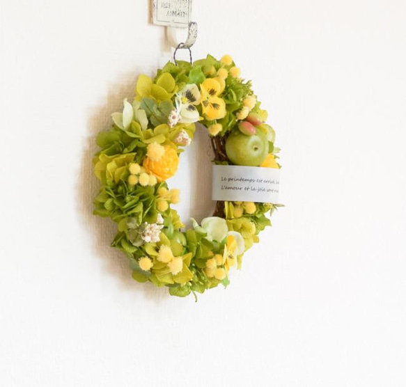 プランタン（ミモザとパンジーのリース） 2枚目の画像