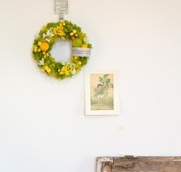 プランタン（ミモザとパンジーのリース） 3枚目の画像