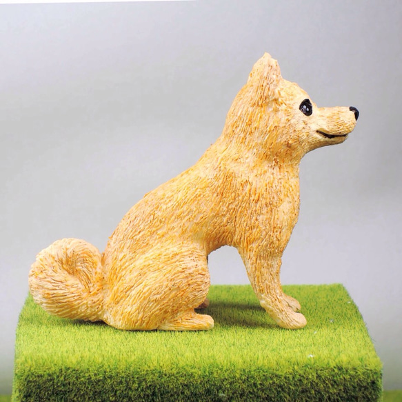 〈オーダーカラーOK〉日本犬おすわりフィギュア 5枚目の画像