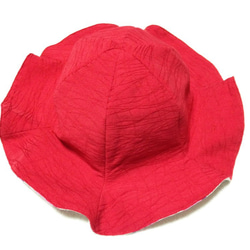兒童鬱金香帽子紅色水果×模式 第2張的照片