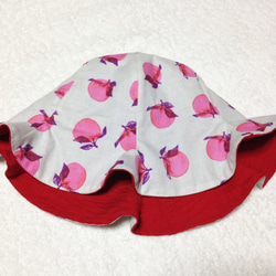 兒童鬱金香帽子紅色水果×模式 第8張的照片
