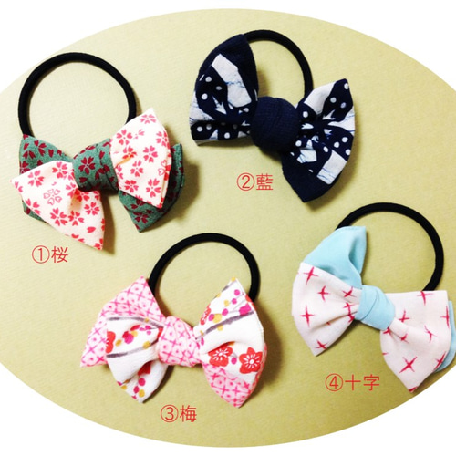 和柄リボンのヘアゴム ヘアゴム bobomama 通販｜Creema(クリーマ) 2691737 