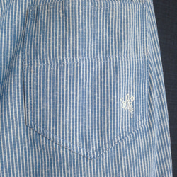 ストライプ半端丈パンツ　ブルー 5枚目の画像