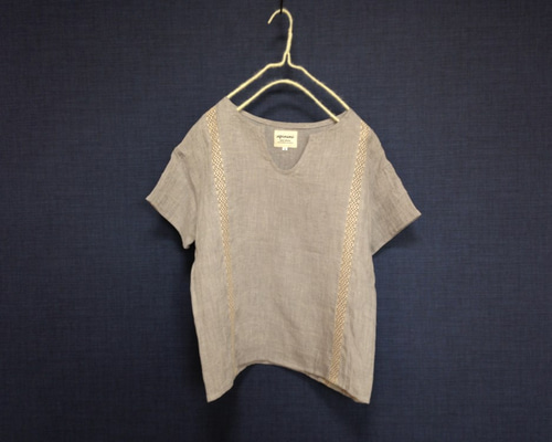 midoo♡ 【新品】コットンレースデザイントップス リネンとコットンレースのトップス グレー その他トップス