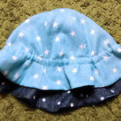 嬰兒鬱金香帽子星級×圓點 第4張的照片