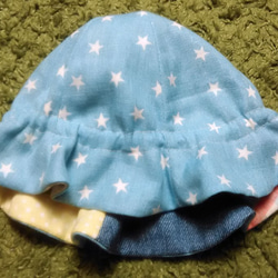 嬰兒鬱金香帽子星級×6種紗布 第5張的照片
