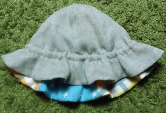 嬰兒檢查×星級鬱金香帽子×灰色① 第4張的照片