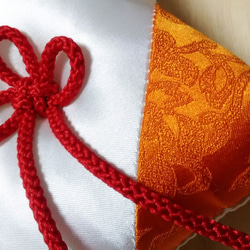 日本環形枕頭打結橙色 第4張的照片