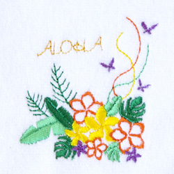 【2枚組】フラ　ハワイアン タオル ハンカチ 全3柄 サヨリオリジナル刺繍　今治タオル 8枚目の画像